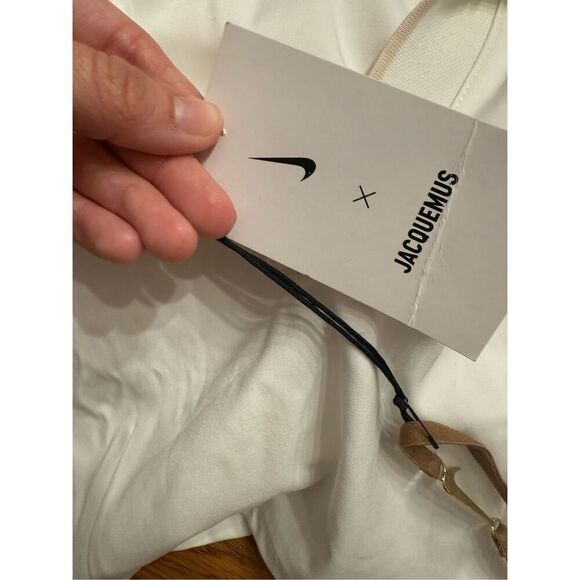 NWT Nike x Jacquemus Cream La Robe Polo Split Midi Dress Small - Picture 7 of 7